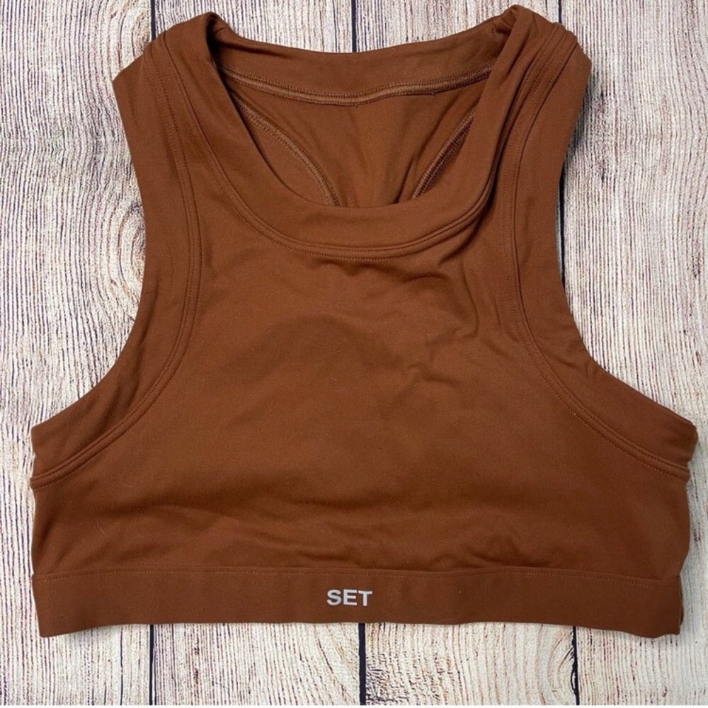 SETactive sportbody high neck racer bra Saddle S - Picture 3 of 3